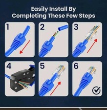 Belkin • Cat6 •Solid Copper • RJ45 Connectors • Sleeves • Klein Tester & Crimper picture