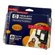 Hewlett Packard Twin Pack of Tri-Color Inkjet Print Cartridges New in Sealed Box picture