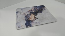 Marbled Computer Mouse Pad - White, Gray, Black, & Gold, Anti-Slip, Pre-Owned picture
