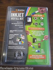 STRATITEC PREMIUM EIR595 Black / Color Inkjet Refill Kit 3, 4, 6 Printers NEW  picture