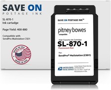 SL-870-1 Red Ink Cartridge Compatible W/ Pitney Bowes Sendpro Mailstation CSD-1 picture