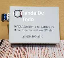 MEDIA CONVERTER WITH ONE SFP SLOT FITS 10/100/1000 BASE TX READ picture