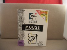 Vintage 1989 Logitech Mouse Series 9-Serial Version with Box, Manuals, Software picture