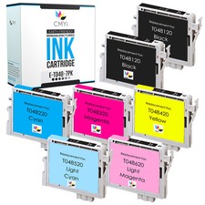 7PK Compatible T048 Cartridges for Epson Stylus Photo RX600 RX620 R200 R220 R300 picture