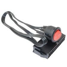 54CM Cable Copper Tin Wire 24-PIN Female ATX PSU Power Supply Starter Tester picture