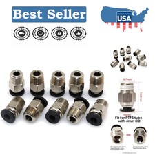 10pcs Durable PC4-M10 Pneumatic Connectors for Enhanced 3D Printing Performance picture