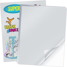 Silver Vinyl Sticker Paper for Inkjet & Laser Printers, Waterproof picture