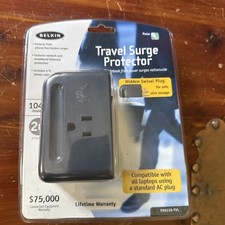NEW Belkin F9h-220-TVL-DL Small Travel Portable Dual outlet 120v Surge Protector picture