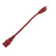 Red 1FT Universal 3 Prong AC Power Cord Cable 18AWG Computer Printer Monitor TV picture