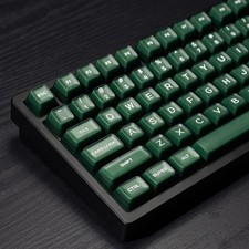 142 Keys PBT Doubleshot SA Keycaps Dark Green Translucent Set picture