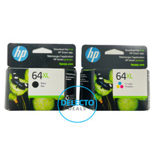 GENUINE 2-Pack HP 64XL Black & Tri-Color Ink Envy 7155 7158 SEALED BOXES 6/2027+ picture