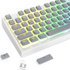 Stylish 117-Key Translucent Grey Pudding Keycaps Set for Mechanical Keyboards picture