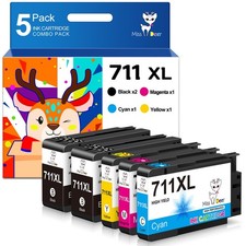 Miss Deer 711XL Ink Cartridges Combo Pack Replacement for 711 711XL Ink Cartr... picture