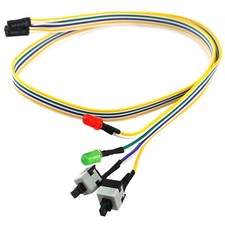 ATX PC Motherboard Power Switch Reset Wire HDD LED Press Button Cable Replace picture