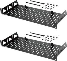Tecmojo 1U Rack Shelf,19 inch Shelf 8 Depth,Rack 8 in/2pack,  picture