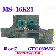 Mainboard For MSI MS-16K21 MS-16K2 Laptop Motherboard i5 i7 7th Gen GTX1060/V6G picture
