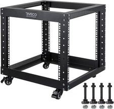 RIVECO 9U Open Frame Server Rack with Casters#1983HK1 picture