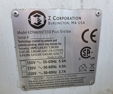 Z Corporation ZPrinter 310 Plus System 3D Printer Computer And Parts On Request picture