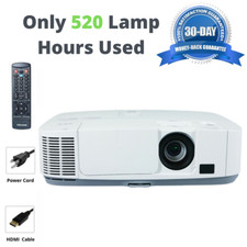 4000 Lumens NEC P401W 3LCD Projector 1080i HD WXGA HDMI - Only 520 Hours Used picture