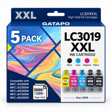 LC3019 XXL 5PK Replacement Ink Cartridge Set for Brother MFC-J5330DW J6530DW picture