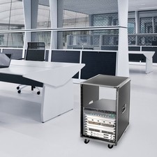 16U Open Frame Server Rack Rolling 19in Network Data Rack 4 Post with Casters picture