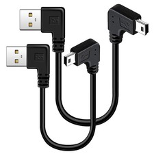 MISYNLON 90Degree Mini USB Cable Short, Right Angle 2.0 A Male to Small  picture