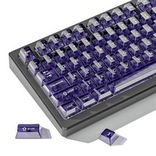 dagaladoo Purple Clear Keyboard keycaps,Transparent keycaps 60 75 100 Percent... picture
