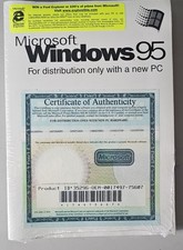 Microsoft Windows 95 For Distribution Only With a New PC Sealed Software Package picture