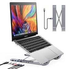 USB C Laptop Docking Station Stand, Dock Tablet Stand, 8 in 1 USB C Hub with ... picture