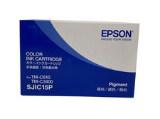 Epson Genuine SJIC15P Color Ink Cartridge Multicolor Pigment TM-C610 TM-C3400 picture