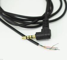3 FT. 2 PCS  3.5mm Male Plug Bare Wire TRRS 4 Pole Stereo 1/8