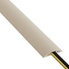30ft Floor Cord Cover, Cable Protector for Wires, Beige, Polyvinyl Chloride picture