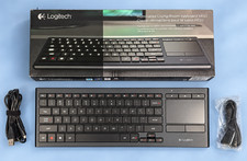 Logitech K830 Illuminated Keyboard Built-In Touchpad Black OB Unifying Receiver picture
