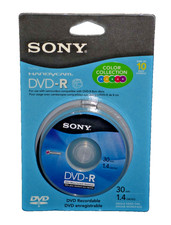 Sony Handycam Mini DVD-R 1.4GB 30-Min Recordable Discs 10-Pack NEW SEALED picture