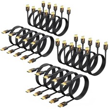 DisplayPort 1.2 Cable 20-Pack Gold Connectors Black DP Cables Bulk Lot picture