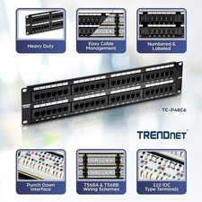 TRENDnet TC-P48C6 Cat6 48-port Unshielded Patch Panel....NIB picture