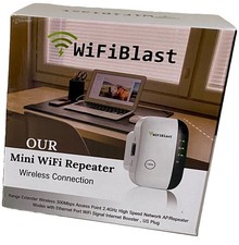 2 Wifi Blast Wireless-N 300Mbps Wi-Fi Repeater Range Extender Booster Mini New picture