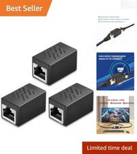 Extend Your Network with 3 Pack  RJ45 Ethernet Couplers - 328ft Range picture