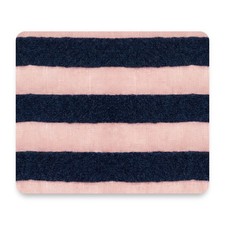 Bold Horizontal Stripes — Navy & Blush Mouse Pad 9.25x7.75 Non-Slip Desk Mat picture