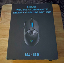 MOJO MJ-189 Silent Wired Gaming Mouse 12000 DPI Optical 8-Button Black picture