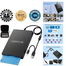 3.5-Inch USB Floppy Drive - Portable Plug-and-Play Data Reader for Vintage Files picture