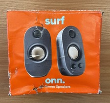 onn. Surf 2.0 Stereo PC Speakers USB Wired Computer Audio with Volume picture