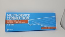iClever IC-BK10 Multi-Device Rechargeable Wireless Keyboard - Silver picture