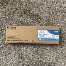 New Unopened Epson Ink Cartridge SJIC26P(C) Cyan for TM-C7500 picture