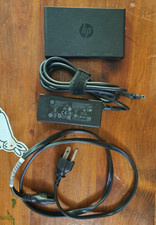 OEM HP LAPTOP POWER SUPPLY ADAPTER IS-13252 & HP 3001pr USB 3.0 PORT REPLICATOR picture