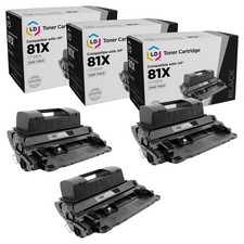3PK LD Replacement CF281X Compatible With HP 81X Black for M604 M605 M606 M605x picture