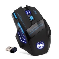 zelotes Wireless Mouse,4 Adjustable DPI,7 Buttons,Ergonomic Black picture