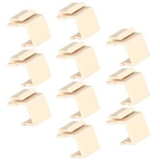 10 Pcs Blank Keystone Jack Insert Filler Snap In Wall Plate Faceplate Ivory picture