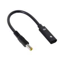 JSER Xiwai Type C USB-C Female Input to DC Power PD Charge Black 5.5x2.5mm picture