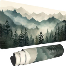 Misty Forest Large Mouse Pad,Gaming Keyboard Desk Pad,Extended Mouse Mat NonSlip picture